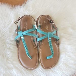 NWT Aeropostale teal flat thong sandals sz 6
